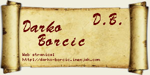 Darko Borčić vizit kartica